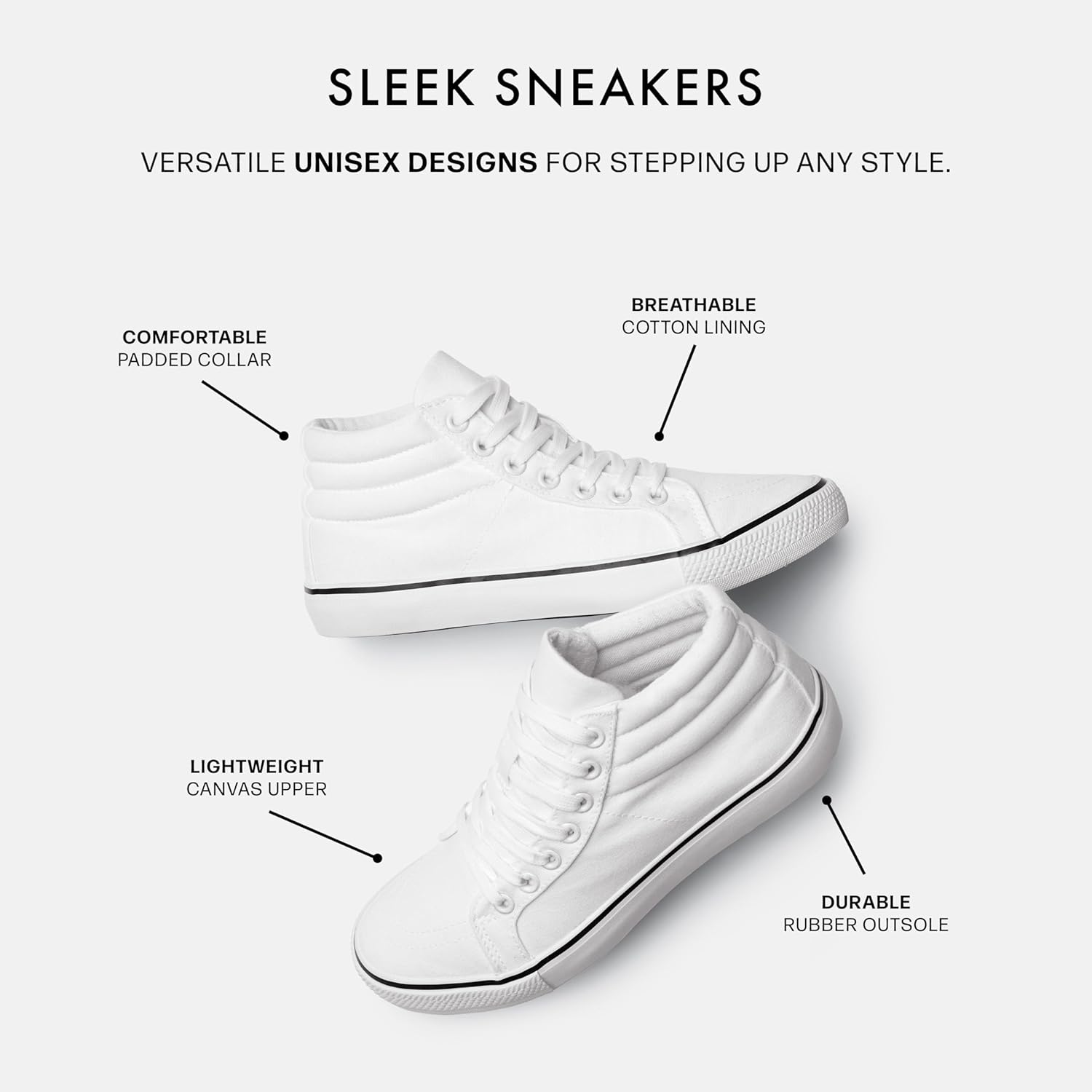 Unisex High-Top Canvas Sneakers Perfect for Dance